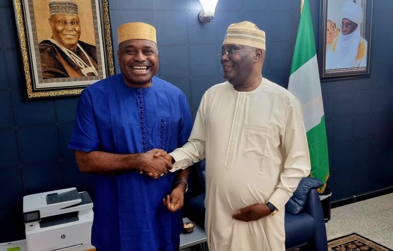 Nigeria’s Situation Needs Cooperation’, Kenneth Okonkwo Says As He Meets Atiku [PHOTOS]