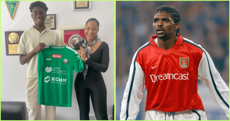 Kanu Nwankwo: Son of ex-Arsenal star signs pro contract with Polish third-tier club Kanu Nwankwo: Son of ex-Arsenal star signs pro contract with Polish third-tier club