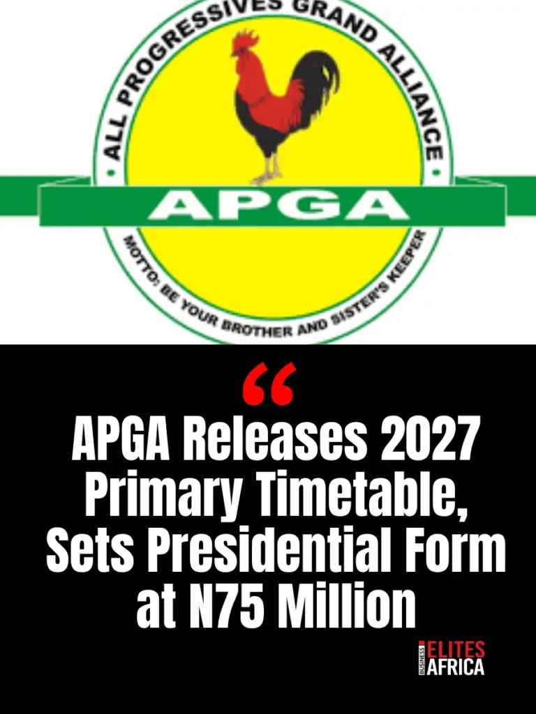 APGA Releases 2027 Primary Timetable, Sets Presidential Form at N75 Million