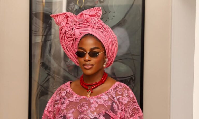 Hilda Baci’s Pink Bùbá and Mini Skirt Look Is Your Next Owambe Inspo