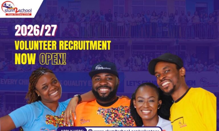 Applications Open for Slum2School Africa’s 2026 Global Volunteer Program