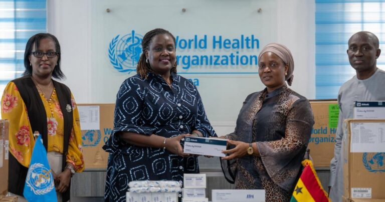 WHO hands over emergency health supplies to strengthen Ghana’s post-floods health response