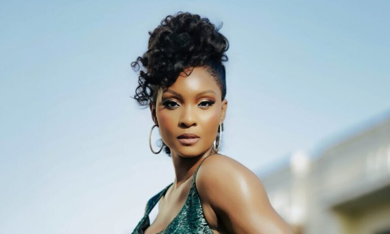 See How Osas Ighodaro Serves Pure Glamour in a Metallic Ombré Set by Tubo RTW