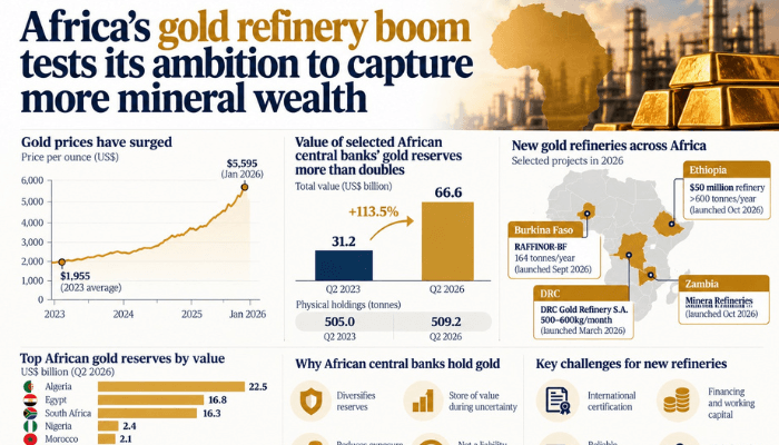 Africa’s gold refinery boom tests its ambition to capture more mineral wealth Africa’s gold refinery boom tests its ambition to capture more mineral wealth